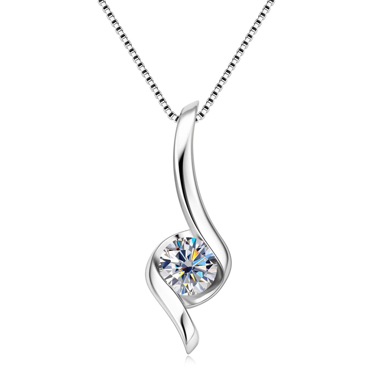 1CT Infinity Moissanite Pendant Necklace for Women - PROSTORY Official Imagery - 8