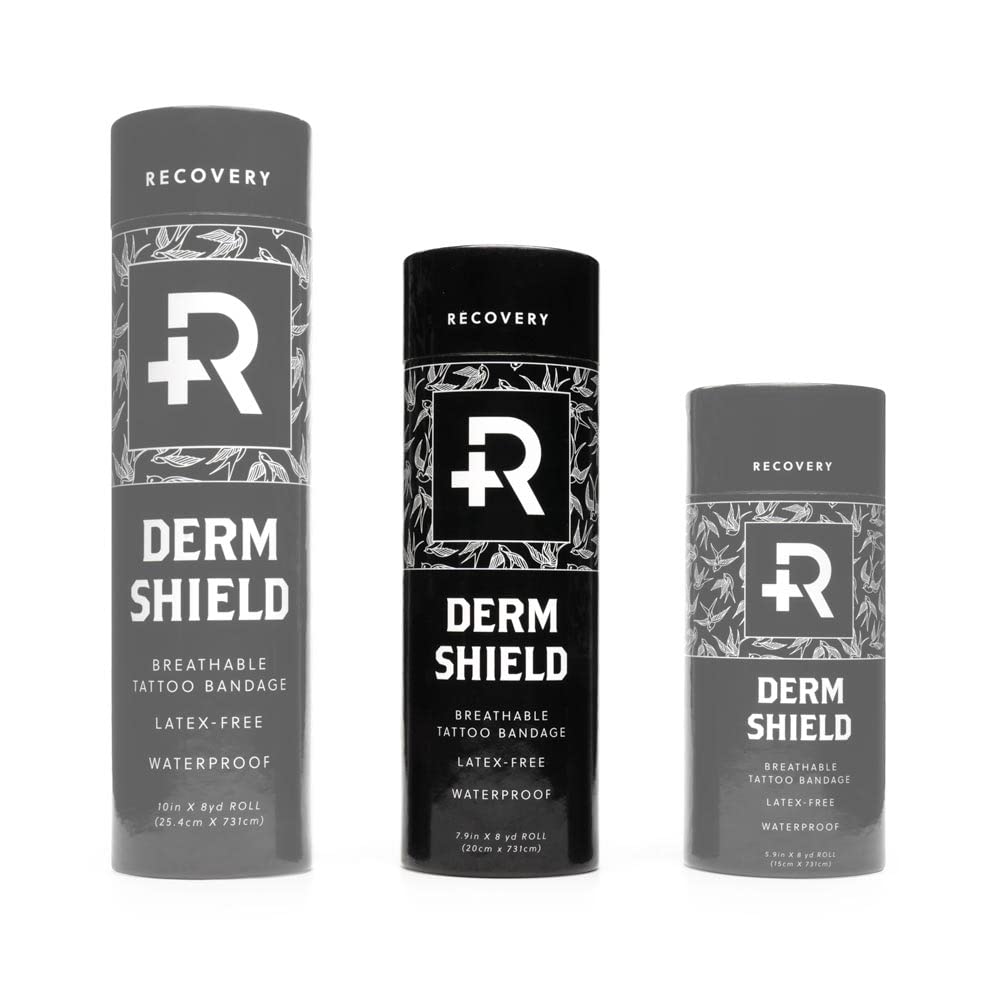 Recovery Aftercare Derm Shield Tattoo Cover Up Patch - Latex-Free & Waterproof Tattoo Aftercare Bandage - Transparent Ma