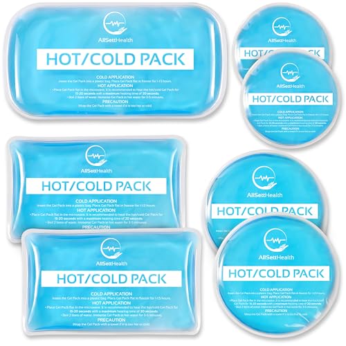 7 Piece Reusable Ice Packs for Injuries, Gel Ice Packs for Cold - Product Imagery