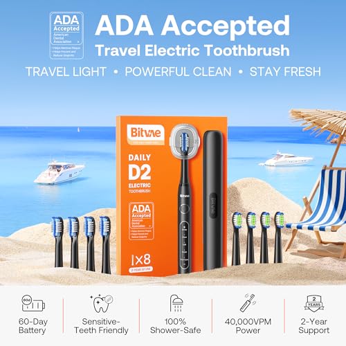 Bitvae ADA Accepted Electric Toothbrush, 60-Day Battery Travel - Product Imagery