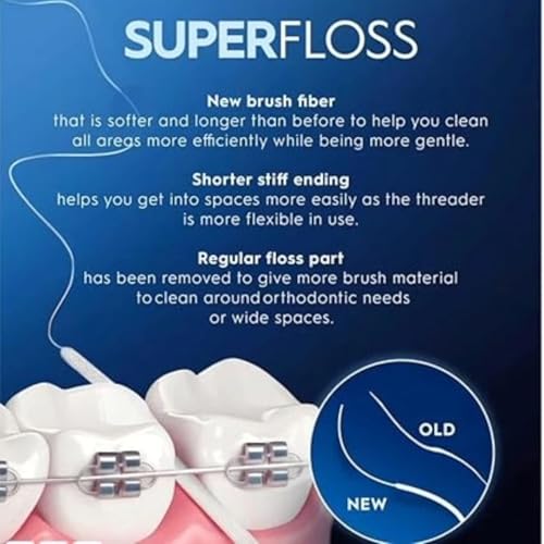 Oral-B Super Floss Pre-Cut Mint Strands,Threaders 50 Count per - Product Imagery