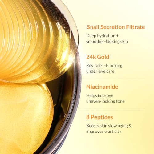 MIZON 24K Gold Snail Mucin Under Eye Patches - Product Imagery
