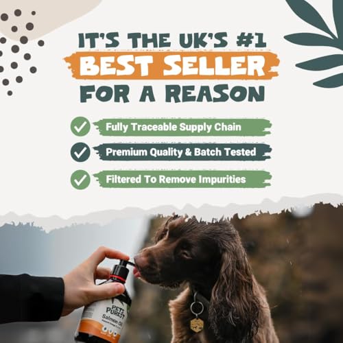 Pets Purest Salmon Oil for Dogs, Cats, Horses, Ferrets & Pets - - Product Imagery