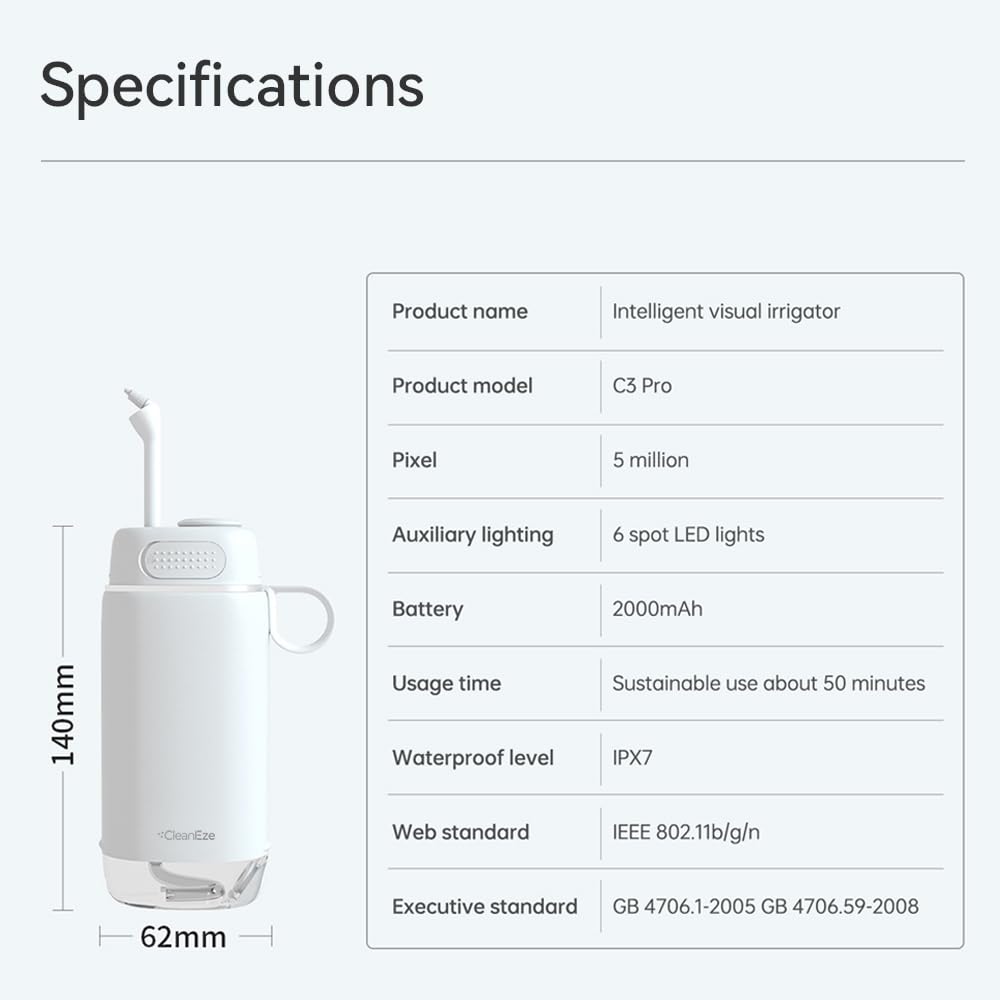 Water Flosser Oral Irrigator Water Teeth Cleaner Pick w - CISMEA Official Imagery - 7