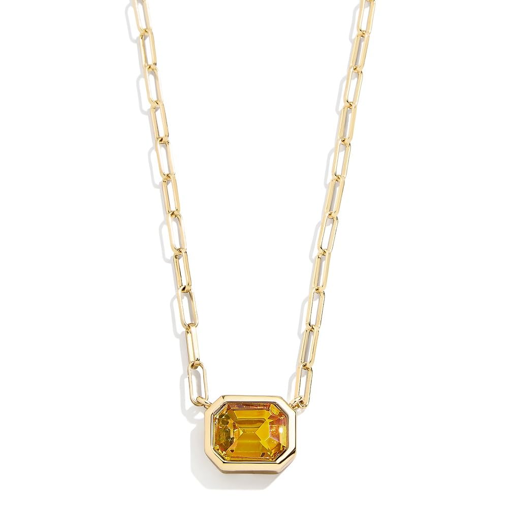 BaubleBar - Blythe Birthstone Pendant Necklace – November (Topaz)