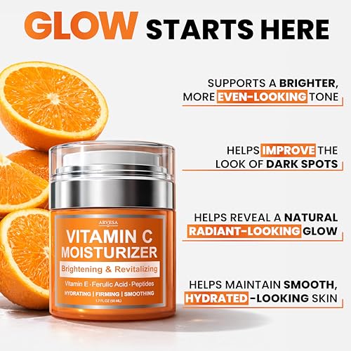 Vitamin C Moisturizer for Face - Vitamin C Cream - Brightening & - Product Imagery