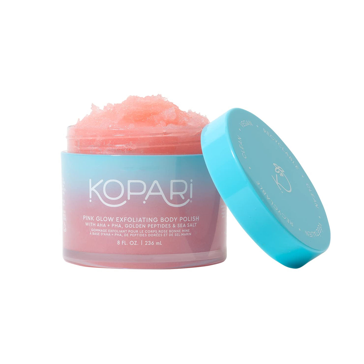 Kopari Pink Glow Exfoliating Body Polish AHA Vegan Body - Kopari Official Imagery - 2