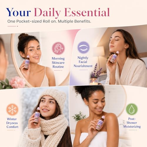 Organic Castor Oil Rose Quartz Roller Ball – 100% Cold Pressed - Product Imagery