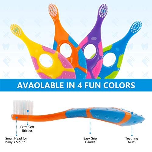 Slotic Baby Toothbrush for 0-2 Years, Safe and Sturdy, Toddler - Product Imagery