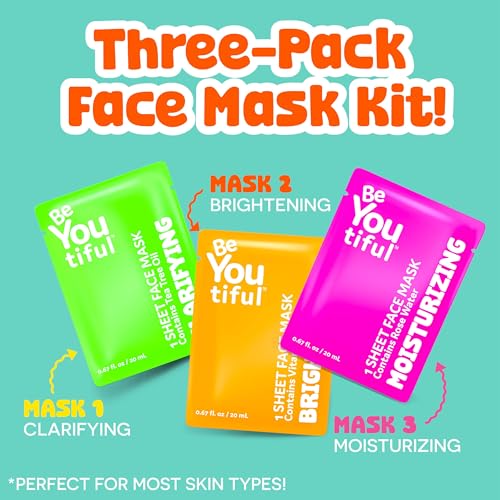 BeYoutiful Hydrating Face Mask Spa Set For Kids and Teens, Skin - Product Imagery