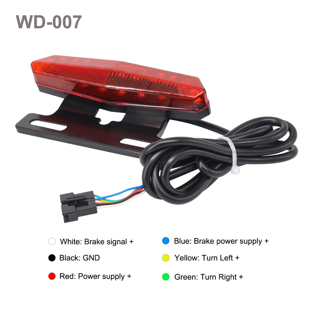 Onature 36V 48V Ebike Light Kit, Electric Bike Headlight with Horn, Ebike Tail Light with Turn Signal, Fits Rear Rack Mo