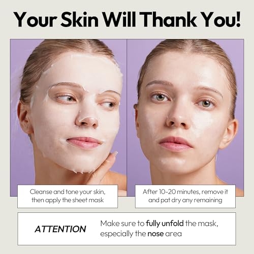 LAPCOS K Beauty Collagen Sheet - Skin Firming Face Mask (Pack of - Product Imagery