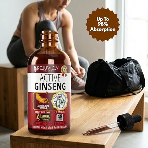 Korean Red Panax Ginseng Liquid Drops - Energy Vitality Support - Product Imagery