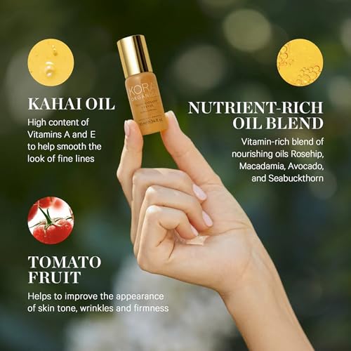 KORA Organics Noni Radiant Eye Oil with Rose Quartz Roller Ball - Product Imagery