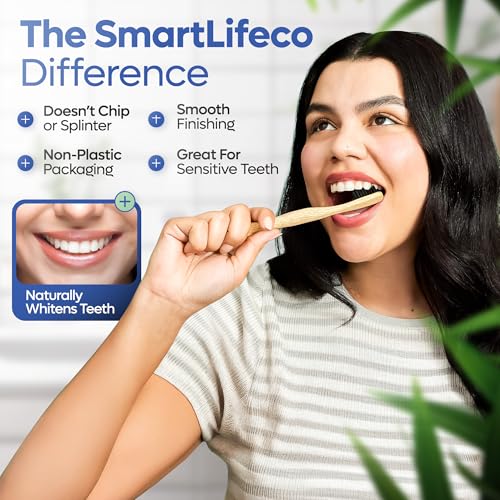 SmartLifeco Charcoal Bamboo Toothbrushes PRO - Extra Soft - Product Imagery