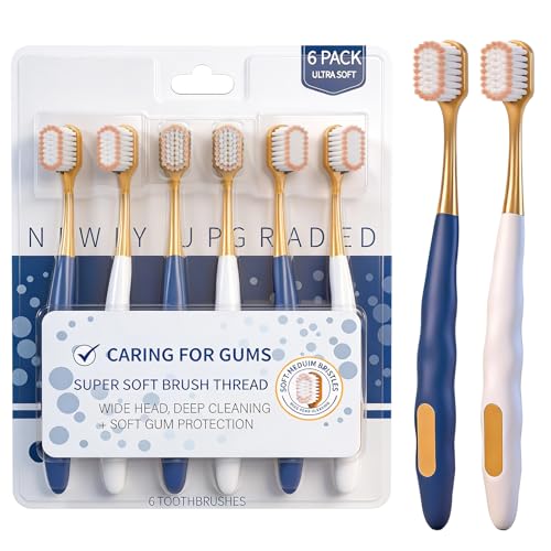Adult Wide Head Soft Hair Toothbrush, Manual Toothbrush, - Product Imagery