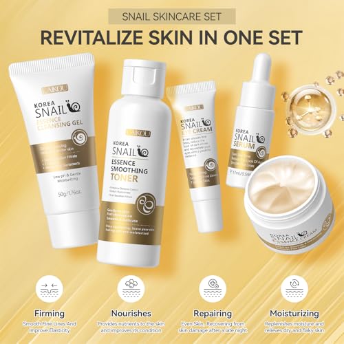 Skin Care Set, Face Snail Revitalizing Skin Care Sets & Kits, - Product Imagery