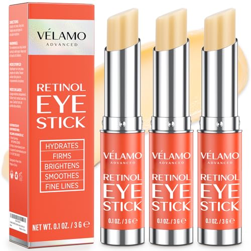 VELAMO ADVANCED Retinol Eye Stick: Renewing & Firming Under Eye Balm for Dark Circles, Puffiness, Fine Lines & Wrinkles 
