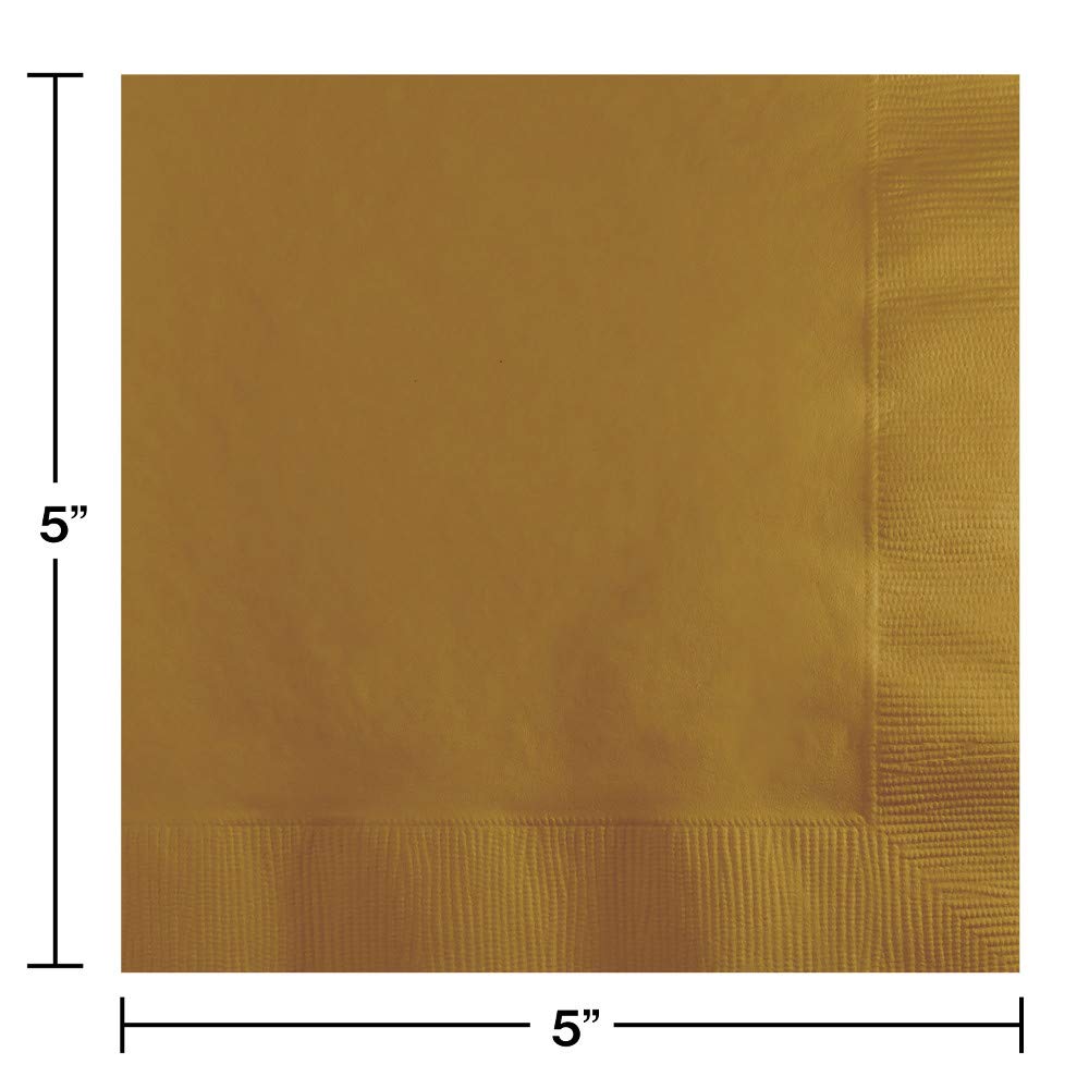 Creative Converting Glittering Gold Party Supplies Kit, Serves 24 – packaging and label
