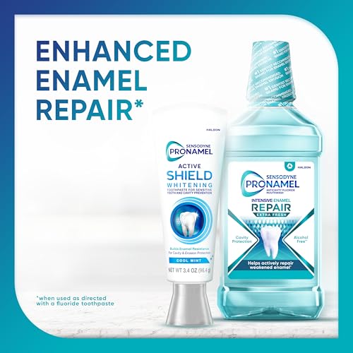 Sensodyne Pronamel Active Shield Whitening Enamel Toothpaste, - Product Imagery