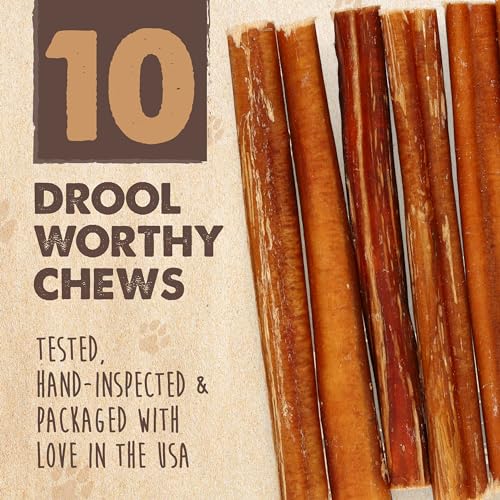 Mighty Paw Naturals Bully Sticks for Small, Medium & Large Dogs, - Product Imagery