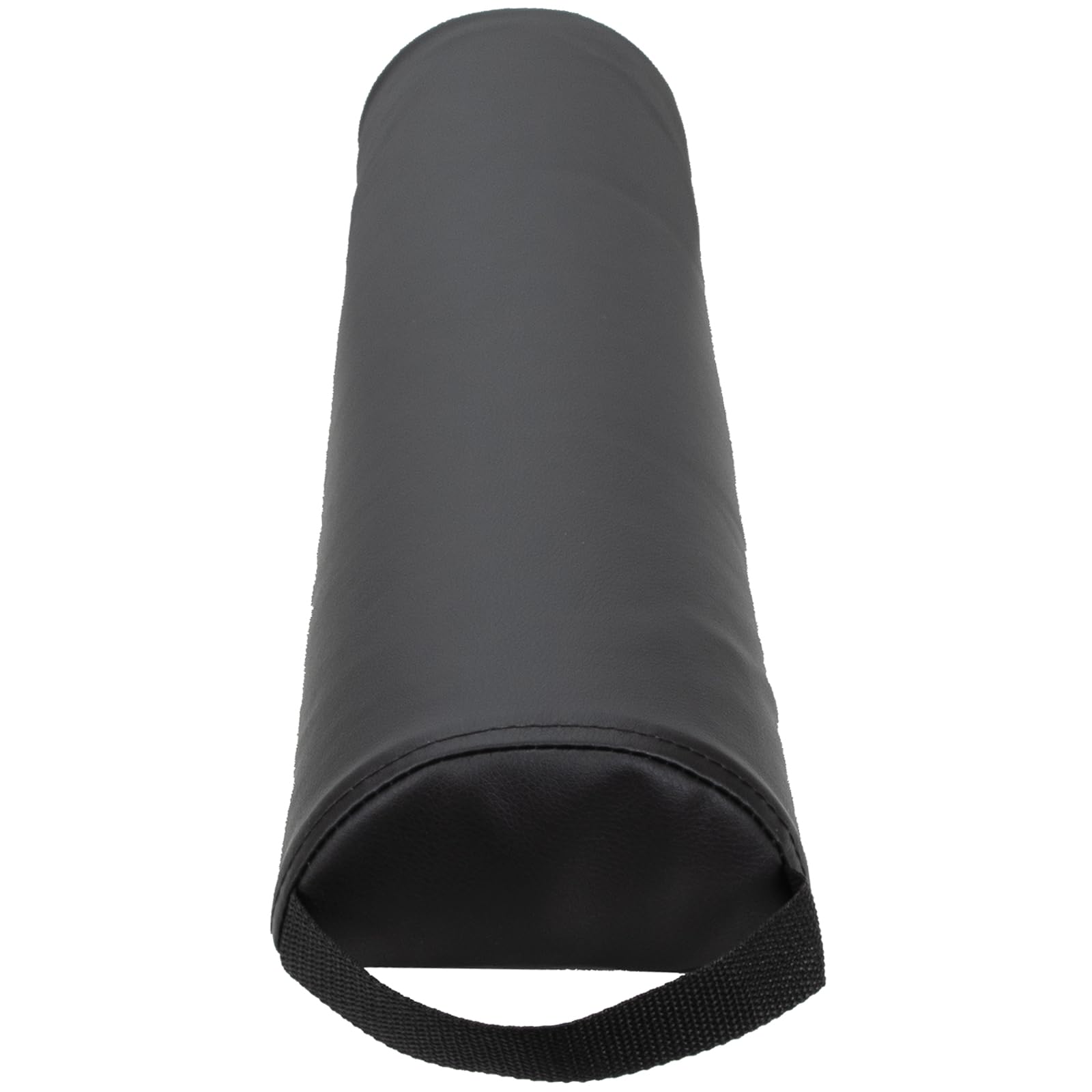 ForPro Premium Half-Round Bolster Pillow for Massage and Yoga, Oil and Stain-Resistant, 6”W x 3" H x 26”L, Black