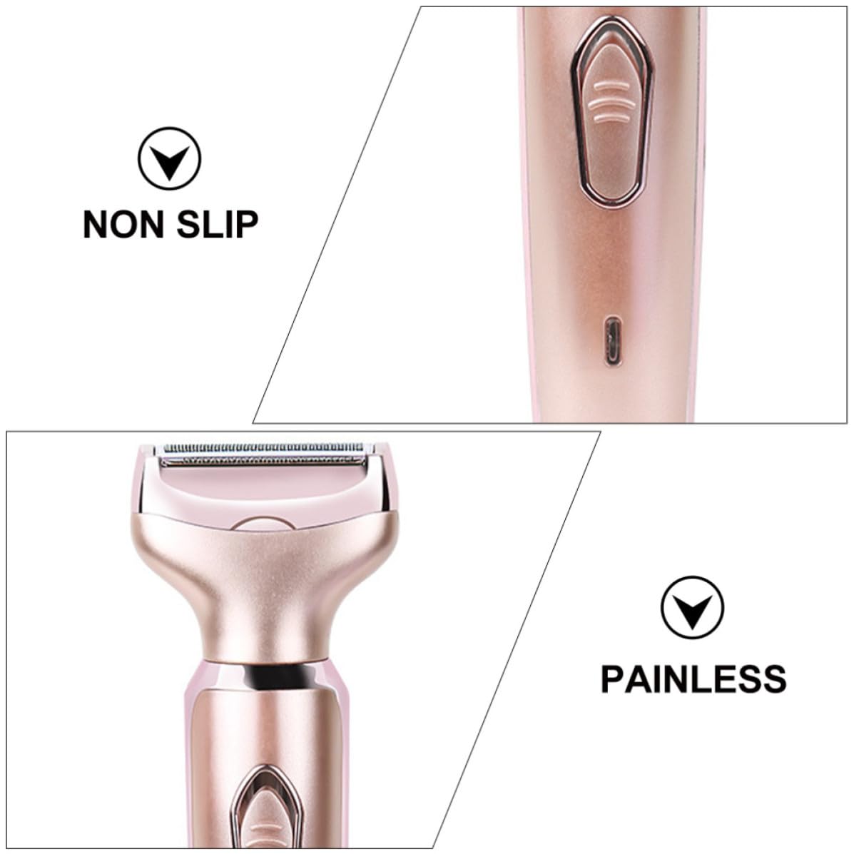 VOSAREA Women Electric Hair Remover with Two Cutter Heads, 5v 3w – packaging and label