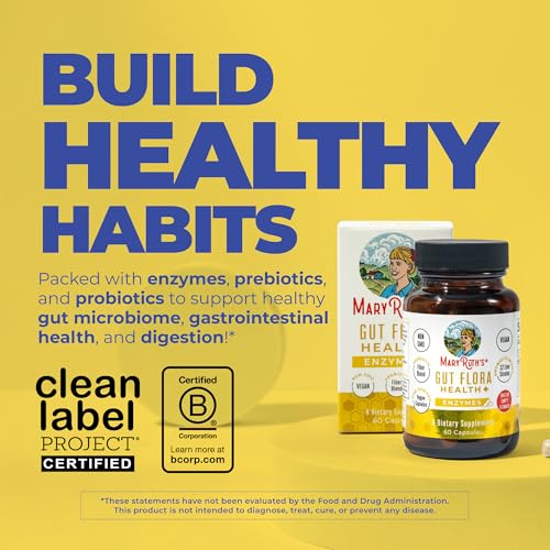 MARYRUTH'S Gut Flora Health+ Enzymes, Gastrointestinal Health, - Product Imagery