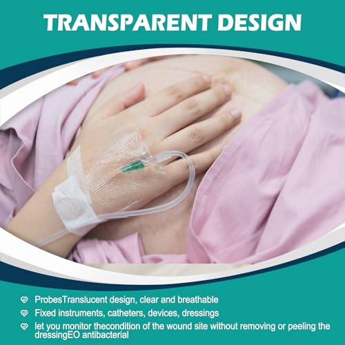 80 Packs Transparent Film Dressing 2.375" x 2.75" - Waterproof - Product Imagery
