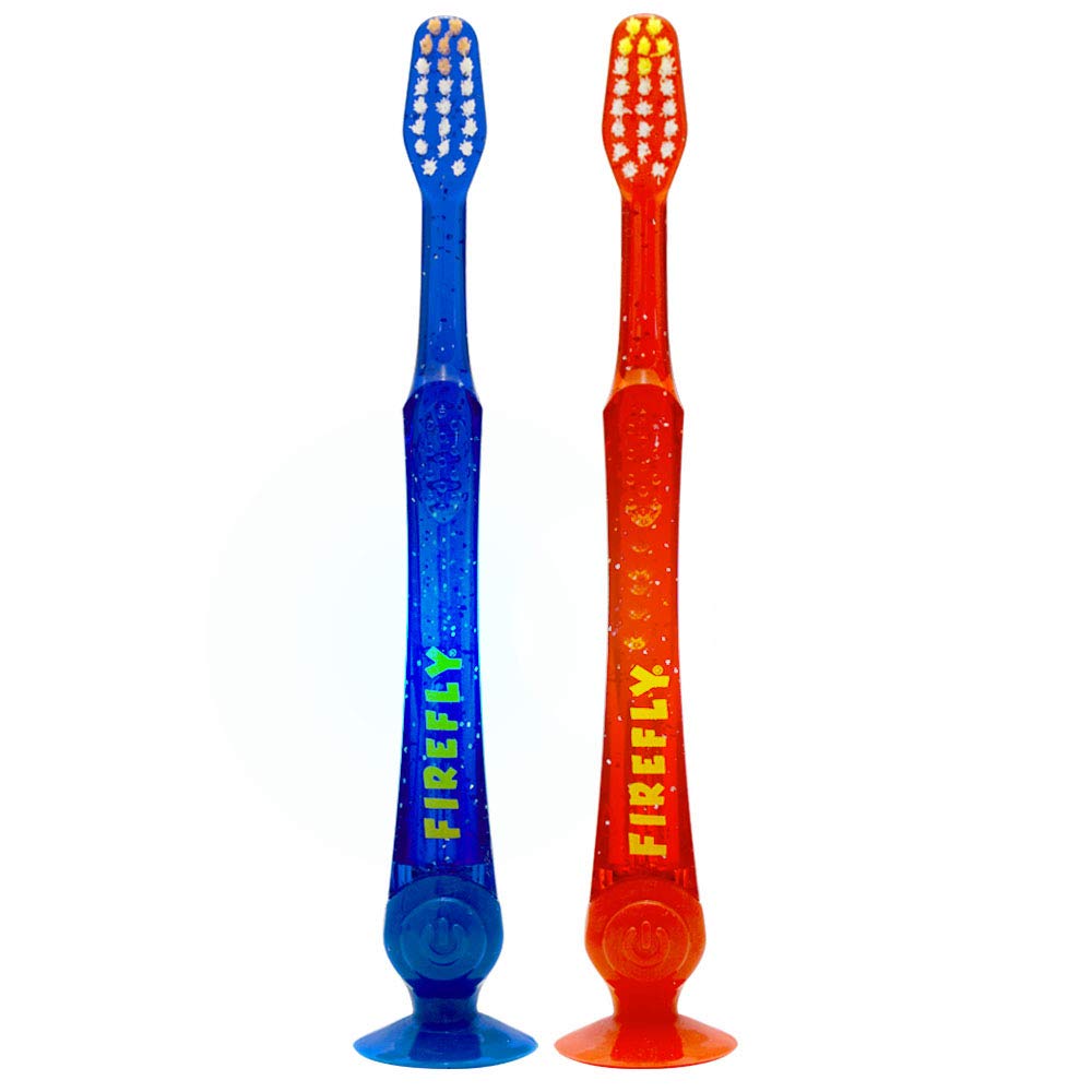 Firefly Light-Up Timer Kids Toothbrush with Suction Cup, Soft - - Product Imagery