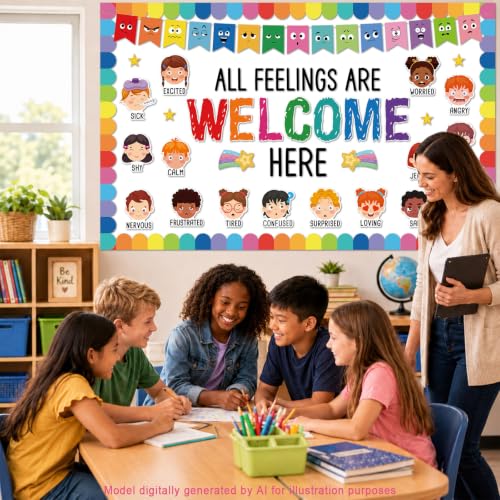 Feeling Emotion Bulletin Board Mental Health Back to School - Product Imagery