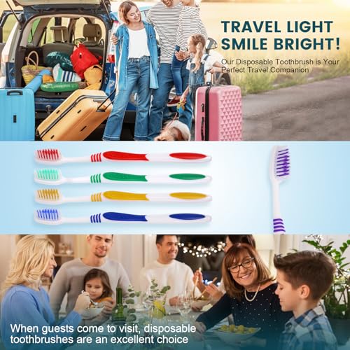 30 PCS Disposable Toothbrushes Pack, Bulk Toothbrush - Product Imagery