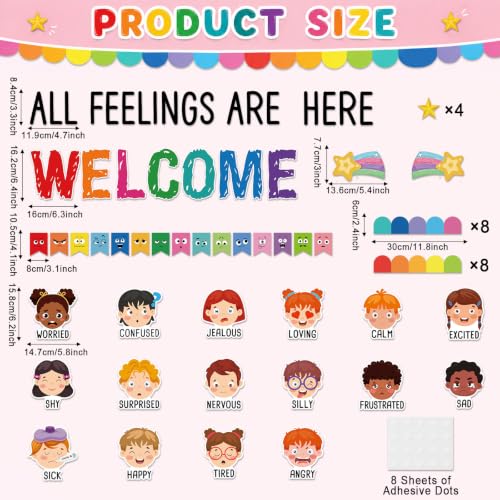 Feeling Emotion Bulletin Board Mental Health Back to School - Product Imagery
