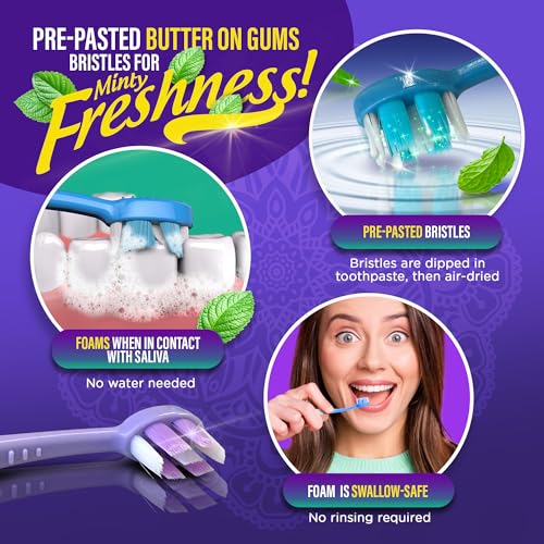 GuruNanda Disposable Travel Toothbrush 2.0, Fluoride Free - Product Imagery