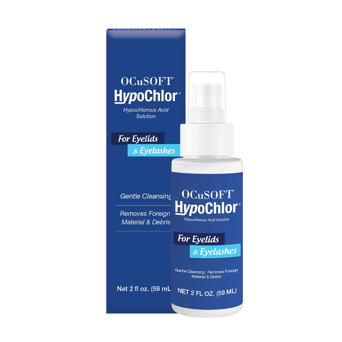 OCuSOFT HypoChlor Spray - Hypochlorous Acid Spray for Eyelids - 2 fl oz – product photo (Eyelash Adhesives)