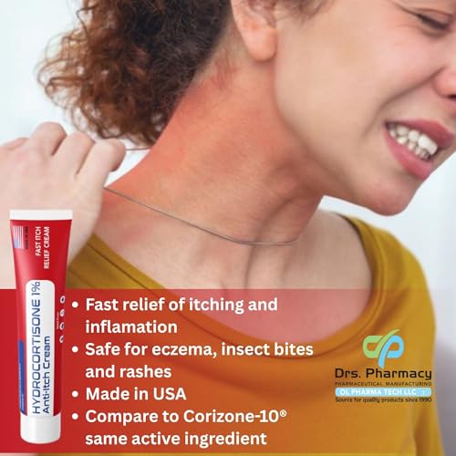 Hydrocortisone Cream 1% Maximum Strength - Anti-Itch Relief for - Product Imagery