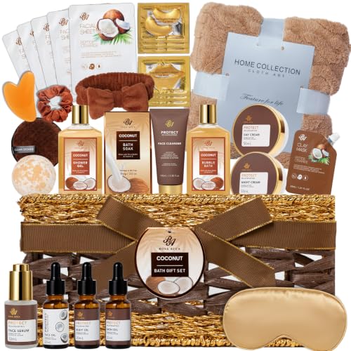 Gifts for Women & Men, 35 Pcs Coconut & Vanilla Self Care Spa - Product Imagery