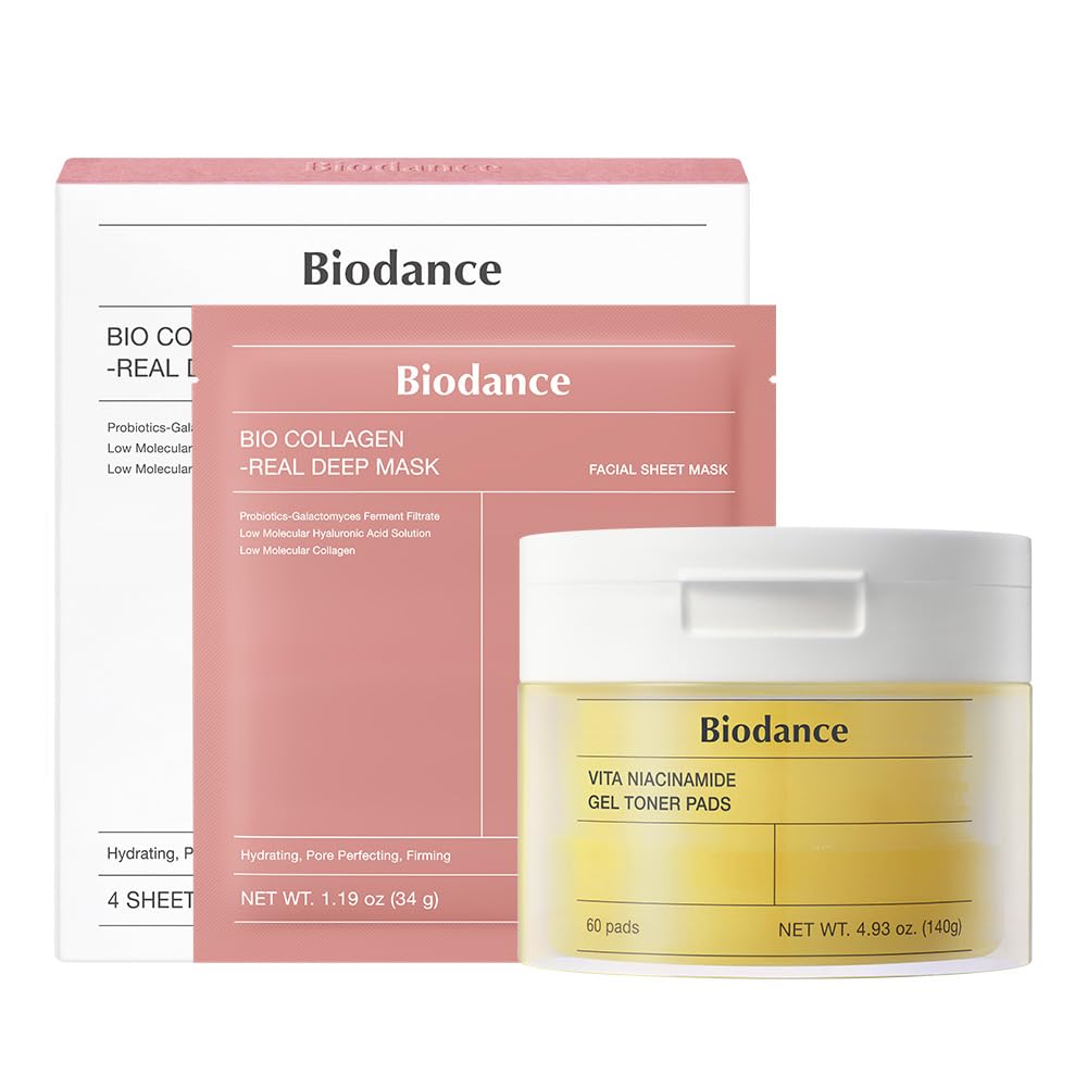 BIODANCE Radiance & Firming Duo: Vita Niacinamide Gel Toner Pads - Product Imagery