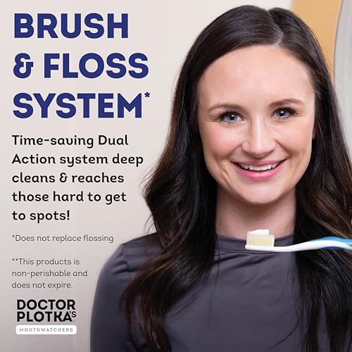 MOUTHWATCHERS Soft Flossing Manual Toothbrush, Adults, Pack of - Product Imagery