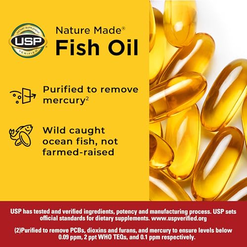 Nature Made Fish Oil Omega 3, 1200 mg Softgels, One Per Day, 100 - Product Imagery