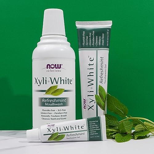 NOW Foods Solutions, Xyliwhite™ Toothpaste Gel, Refreshmint, - Product Imagery