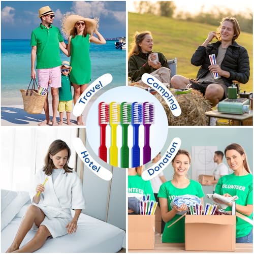 50 PCS Prepasted Disposable Toothbrushes with Toothpaste, Bulk - Product Imagery