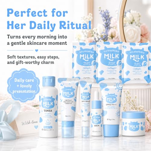 Milk Skincare Set For Women & Girls, Hydrating Milk Skin Care - Product Imagery