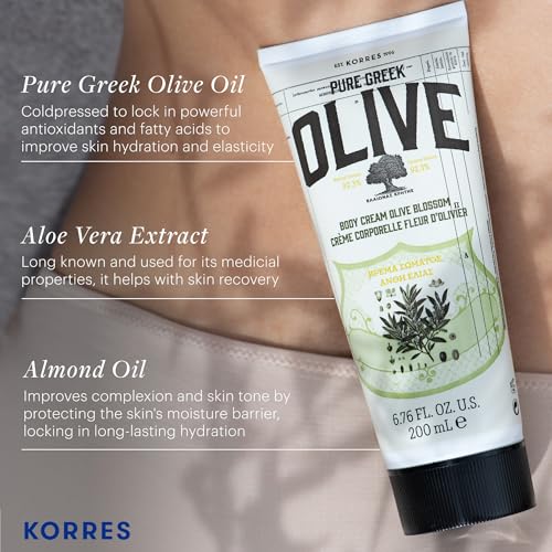 KORRES Olive Blossom Body Milk, Hydrating Lotion, 6.76 Fl Oz - Product Imagery