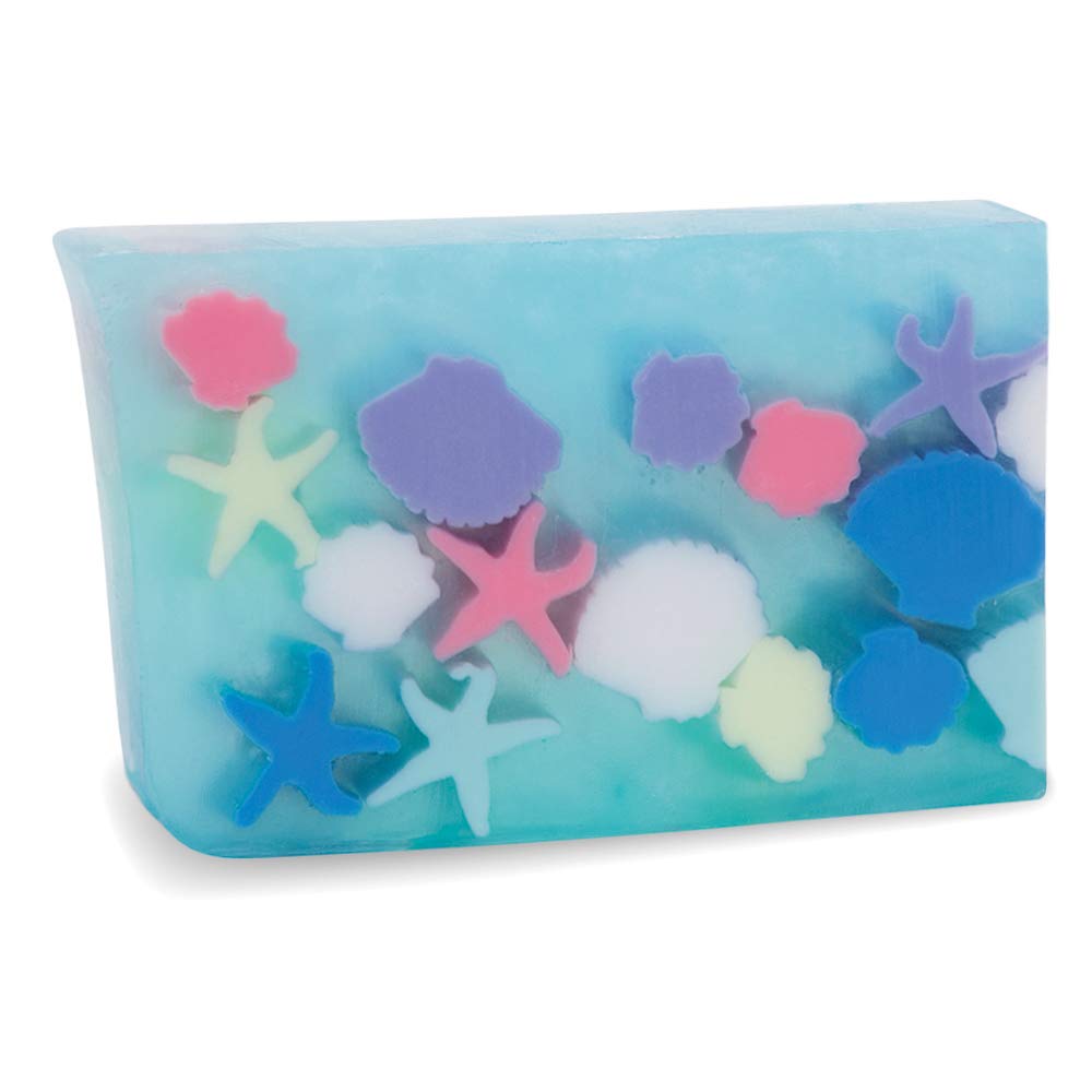 Primal Elements sea glycerin bar soap pack of 8, natural skin cleaning agent with ocean-inspired ingredients and clear packaging.