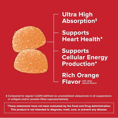 Qunol CoQ10 100mg Gummy, Ultra High Absorption, Antioxidant, 120 - Product Imagery
