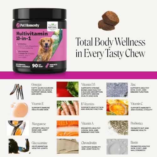 10-in-1 Dog Multivitamin Supplement with Glucosamine & - Product Imagery