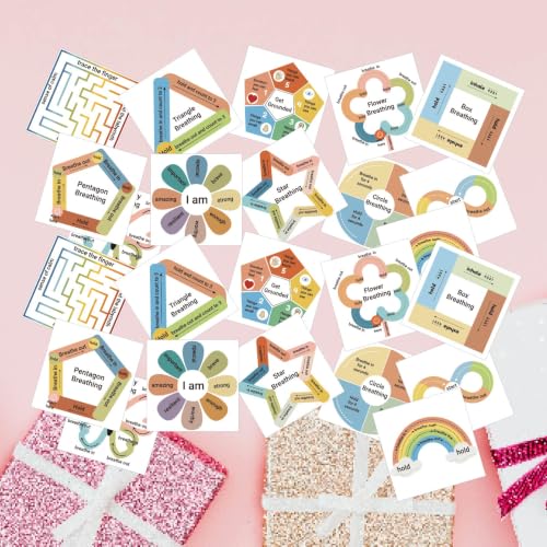 Stamiratiy 240Pcs Breathing Card Calming Corner Posters Decor - Product Imagery