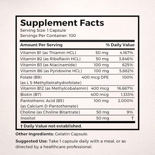 Dr Clark Store Vitamin B Complex (Super B100), 100 Gelatin - Product Imagery