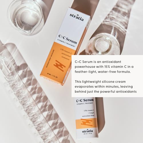 Stratia C+C Vitamin C Serum – 15% Potent Formula with 10% - Product Imagery